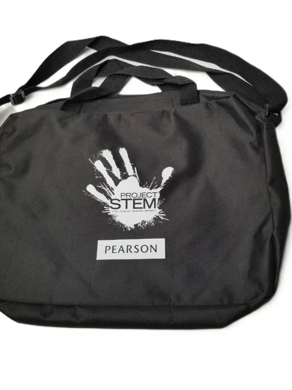 Pearson Project STEM Messenger Bag Teacher Conference Tote Black Shoulder Bag